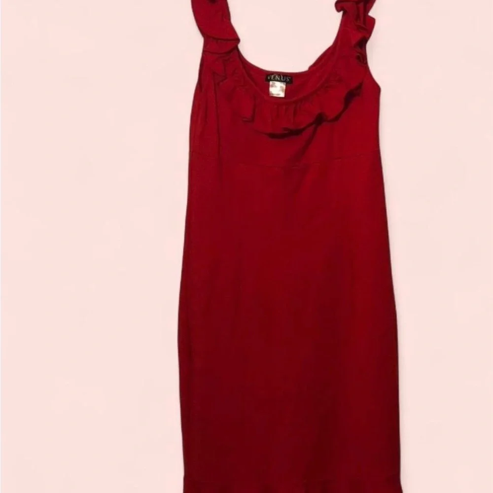 Red Ruffle Dress - Picture 2 of 8